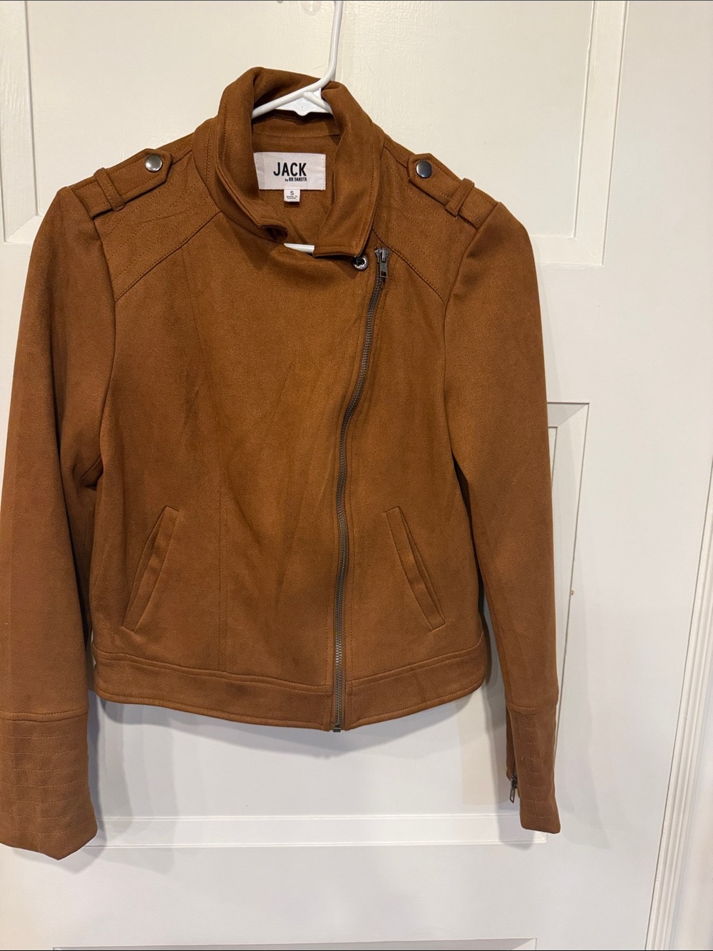 Jack by BB Dakota Rust Brown Asymmetrical Zip Moto Jacket